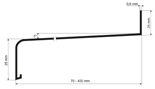 Aluminiumfensterbänke – gebogen