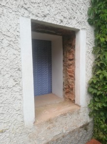 Abriss der alten Fenster 