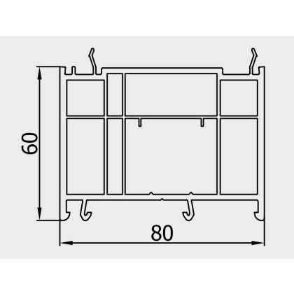 Verbreiterungsprofil 60mm weiß/goldene Eiche für die REHAU Smartline+ Fenster