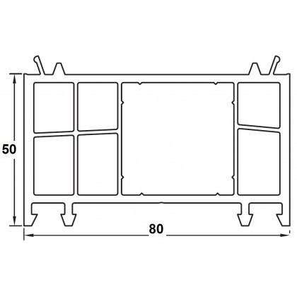 Verbreiterungsprofil 50mm weiß/goldene Eiche für die PREMIUM Fenster