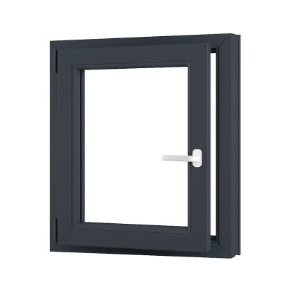 Einflügeliges Kunststoff-Kellerfenster links OLIMPIA 60 AD