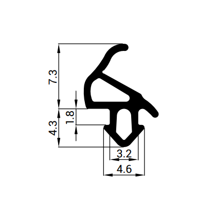 Dichtung für Kunststofffenster Schwarz