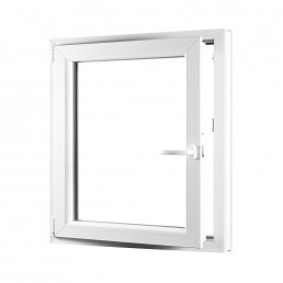 1-flügeliges Dreh-Kipp-Kunststofffenster REHAU Smartline+, links 800 x 1000