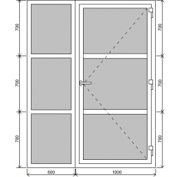 Kombination des Fixfensters mit der Eingangstür