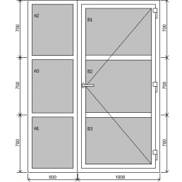 Kombination des Fixfensters mit der Eingangstür