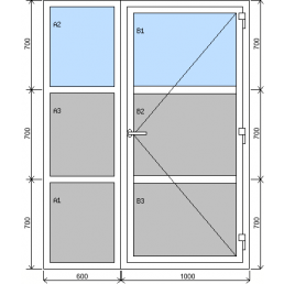 Kombination des Fixfensters mit der Eingangstür