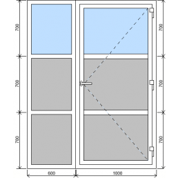 Kombination des Fixfensters mit der Eingangstür
