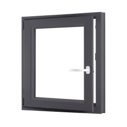 Einflügeliges Kunststoff-Kellerfenster links OLIMPIA 60 AD
