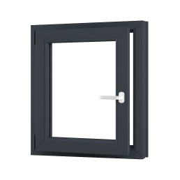 Einflügeliges Kunststoff-Kellerfenster links OLIMPIA 60 AD