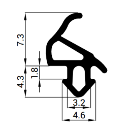 Dichtung für Kunststofffenster Grau